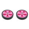 Par de ruedas completas para estabiciclo llanta rosa