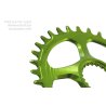 PLATO GARBARUK OVALADO DIRECT MOUNT SHIMANO XTR M9100 (36T, GREEN)