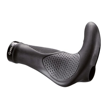 PUÑOS MTB VELO ERGONÓMICOS NEW CON GEL + CUERNO 976 138 MM NEGRO/GRIS