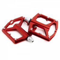 pedales MTB/BMX aluminio 6061 CNC - Rod. sellados - 9/16 - 110x101mm rojo