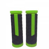 puños MTB de goma - 90mm negro-verde