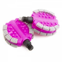 pedales MTB infantil plástico rosa/gris - s/n rod - 9/16 - 90x78mm
