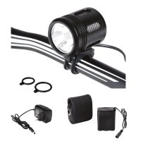 LUZ DELANTERA WAG 3000 LUMEN CON BATERIA. NEGRO