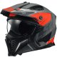 CASCO LS2 JET OF606 DRIFTER DEVOR TITANIO-ROJO