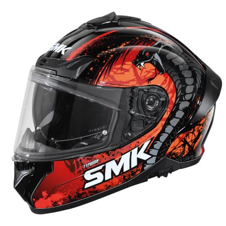 CASCO INTEGRAL SMK TYPHOON REPTILE DECORADO BRILLO (GL273)