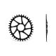 PLATO GARBARUK OVALADO DIRECT MOUNT CANNONDALE HOLLOWGRAM (34T, OFFSET 3.6MM, BLACK)