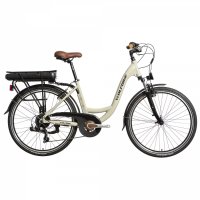 Bicicleta wolfbike ebike radaway motor trasero crema TALLA M