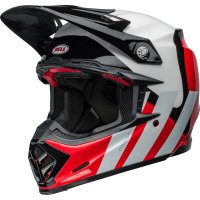 Casco BELL Moto-9S Flex - Hello Cousteau Stripes Gloss White/Red