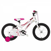 bicicleta wolfbike infantil AVI 16 Niña - MTB Steel V-Brake 1v blanco-rosa