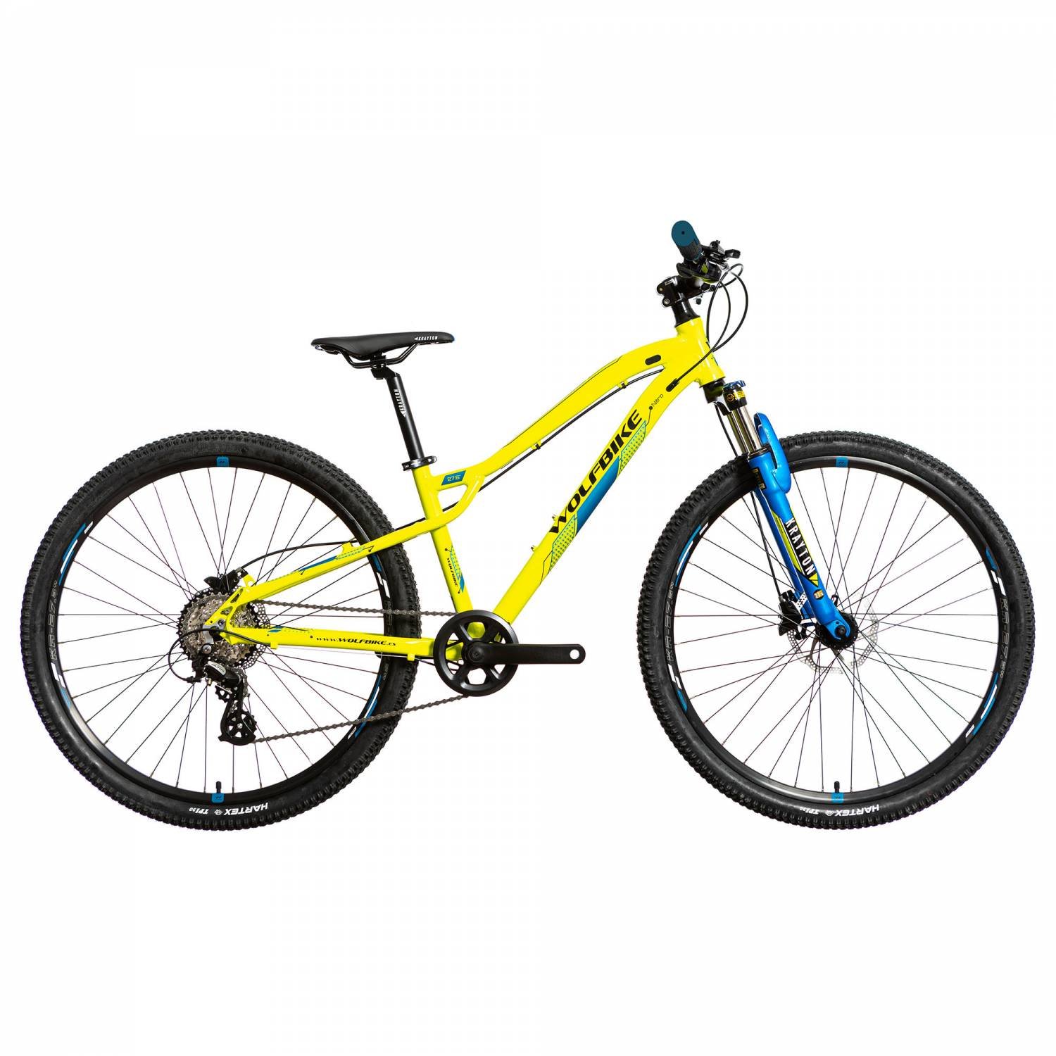 Bicicleta wolfbike nitro 27.5 1 8 amarillo talla XS