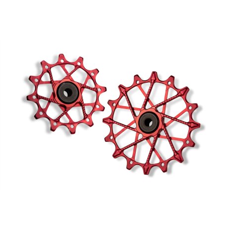 ROLDANAS DE CAMBIO PARA SRAM (SET - 12T + 16T (FOR 11/12 SP. WITH GARBARUK CAGE), RED)