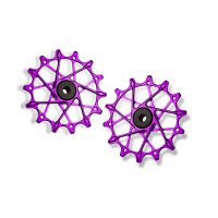 ROLDANAS DE CAMBIO PARA SHIMANO (SET - 14T + 14T (FOR 12 SP. WITH STANDARD CAGE), VIOLET)