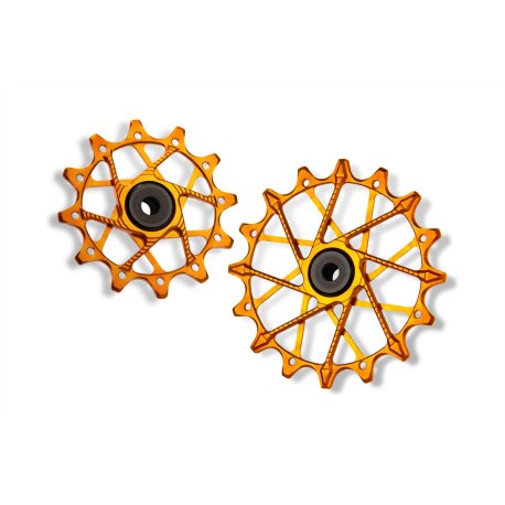 ROLDANAS DE CAMBIO PARA SRAM (SET - 12T + 16T (FOR 11/12 SP. WITH GARBARUK CAGE), ORANGE)