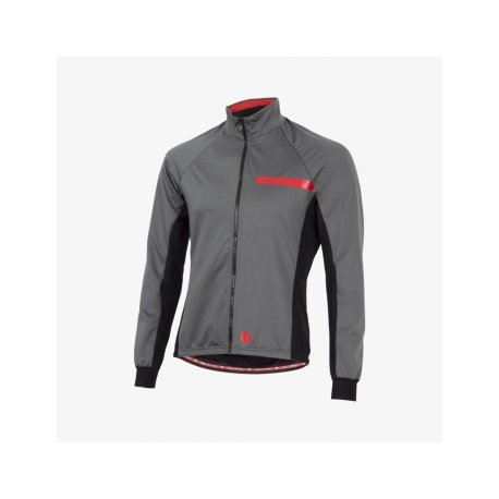 Chaqueta ciclismo unisex Eltin Malefic gris, negra y roja