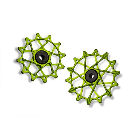 ROLDANAS GARBARUK DE CAMBIO PARA SRAM (SET - 12T + 14T (FOR 11/12 SP. WITH STANDARD CAGE), GREEN)