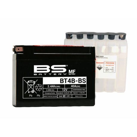 Batería BS BATTERY sin mantenimiento con pack de ácido BT4B-BS