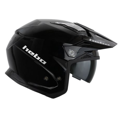 CASCO hebo 5 MONOCOLOR NEGRO BRILLO