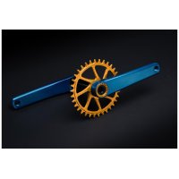 BIELAS GARBARUK XC CRANKSET (165MM, BIELA SILVER, CIERRE VIOLET)