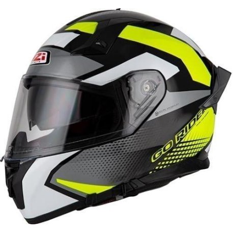 casco integral nzi GO RIDER STREAM QUADRI BLACK&GREY&YELLOW