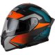 casco integral nzi GO RIDER STREAM QUADRI BLACK&ORANGE&GREEN MATT