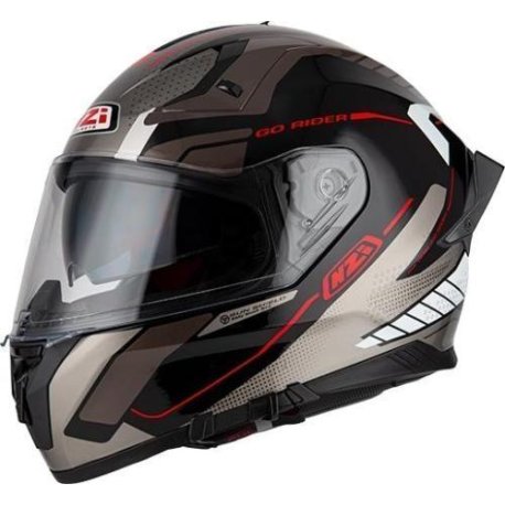 casco nzi integral GO RIDER STREAM MOTION BLACK&ANTRACITE&WHITE