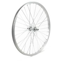 RUEDA DELANTERA 24" PLATA, CON TUERCA, 36 H