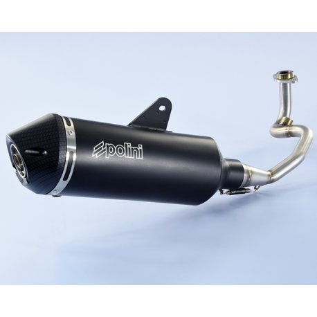 LIQUIDACION POLINI Maxi-Scooter Exhaust - Black Aluminium Vespa GTS SUPER 4 2017-2018