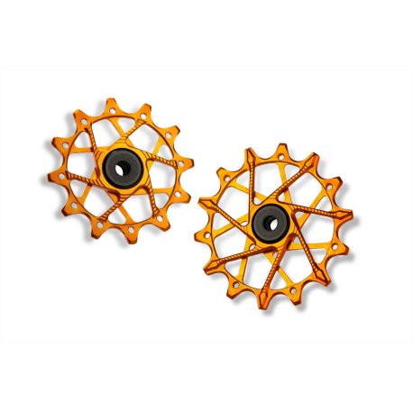 ROLDANAS DE CAMBIO PARA SRAM (SET - 12T + 14T (FOR 11/12 SP. WITH STANDARD CAGE), ORANGE)