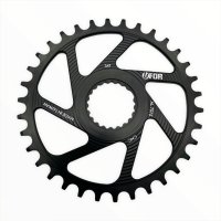 PLATO UFOR ROUND CHAINRING 34T BLACK DM SHIMANO