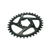 PLATO UFOR OVAL CHAINRING 38T BLACK DMB