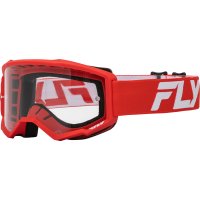 Gafas FLY RACING Focus - Rojo / Blanco - Lente Transparente