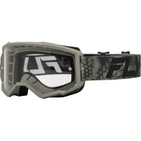 Gafas FLY RACING Focus S.E. Kryptec - Moss Grey / Negro - Lente Transparente