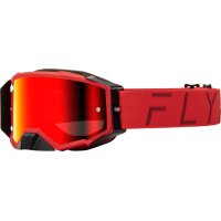 Gafas FLY RACING Zone Pro - Rojo - Lente Red Mirror / Ahumado