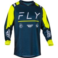 Camiseta FLY RACING F-16 - Navy / Hi-Vis / Blanco