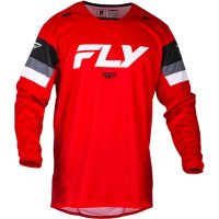 Camiseta FLY RACING Kinetic Prix - Rojo / Gris / Blanco