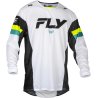 Camiseta FLY RACING Kinetic Prix - Blanco / Negro / Hi-Vis