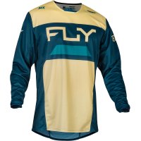 Camiseta FLY RACING Kinetic Reload - Marfil / Navy / Cobalto