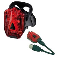 LUZ TRASERA INFINI ''LAVA'' 2 LED LUZ ROJA 3LUX CARGA USB Y FUNCIONES