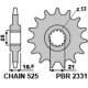 Piñón PBR acero estándar 2331 - 525