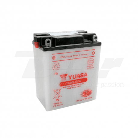 Batería Yuasa YB12A-A Dry charged (sin electrolito)