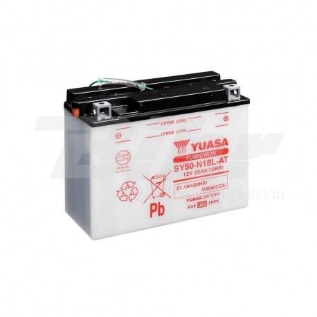 Batería Yuasa SY50-N18L-AT Dry charged (sin electrolito)
