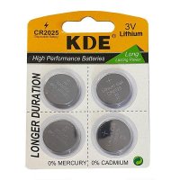 PILAS DE LITIO KDE 3V CR2025 BLISTER 4PCS