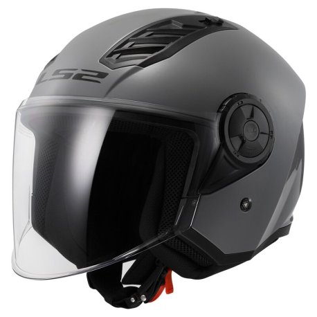  Casco jet LS2 Gris nardo