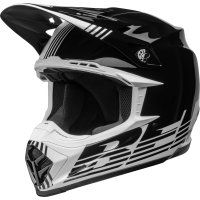 LIQUIDACION Casco BELL MOTO-9 MIPS LOUVER Negro/Blanco, 60-61 / Talla XL