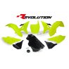 RACETECH Revolution Plastic Kit + Gas Tank Neon Yellow/Black Yamaha YZ125/250