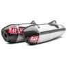 Silenciador escape doble Yoshimura Signature RS-9T, acero inoxidable, tapa carbono, Honda CRF250R 2020-2021