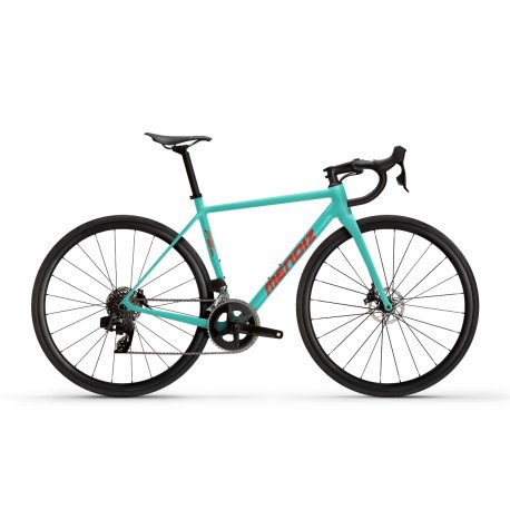 Bicicleta carretera mendiz F8SL.05 Turquesa mate-rojo