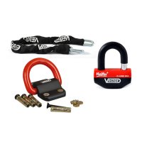 Kit antirrobo VECTOR Candado MiniMax+ Ø16mm + Cadena Ø13mm / 1,3m + Anclaje Ø22mm