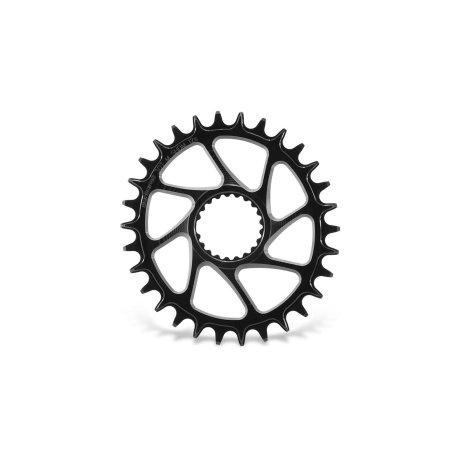PLATO GARBARUK OVALADO DIRECT MOUNT SHIMANO M7100/M8100 (30T, BLACK)