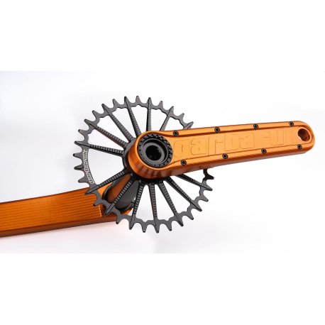 BIELAS GARBARUK ENDURO CRANKSET (165MM, SILVER, BLUE, 30MM)